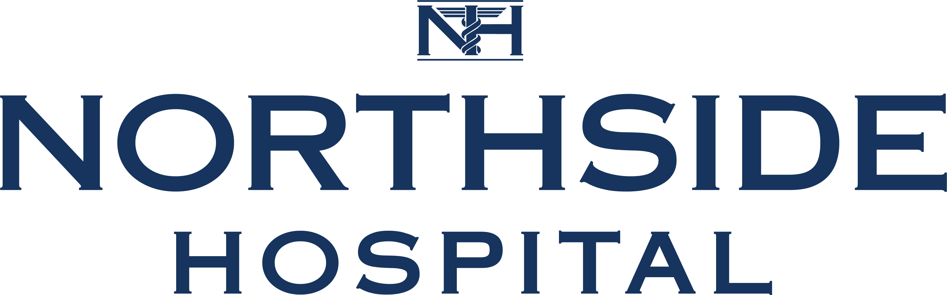Northside Hospital, written out and centered underneath the intials, N and H